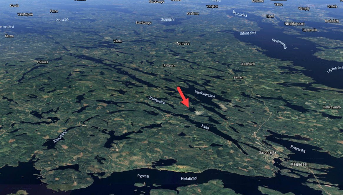 Savonranta metsäranta satelliet foto